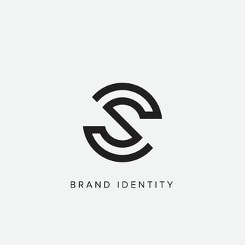 Abstract letters CS, SC, C, S initials monogram logo concept on luxury background. vector