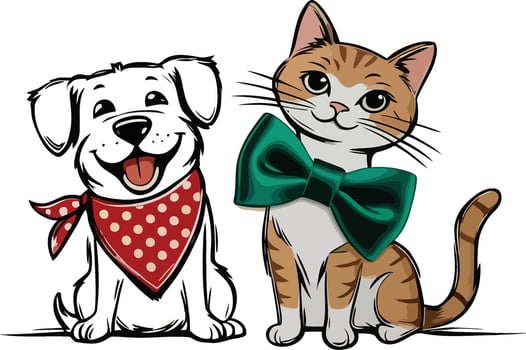 animal pet logo illustration template white background vector