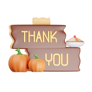 Thank you pumpkin sticker png