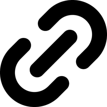 A black and white image of a link vector