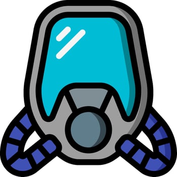 A gas mask icon on a white background vector
