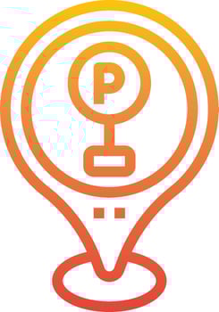 A logo for a parking app vector