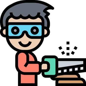 A cartoon man with glasses and a gun vector