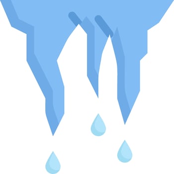 Iceberg with water drops vector
