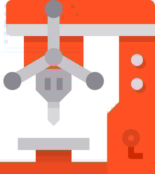 A flat icon of a drill machine vector