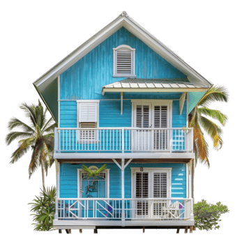 Beach House isolate on transparency background png