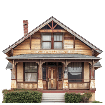Craftsman House isolate on transparency background png