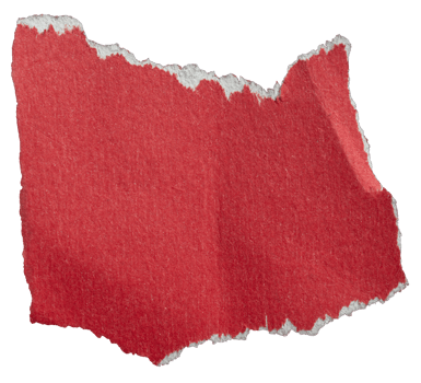 Red paper tear element png