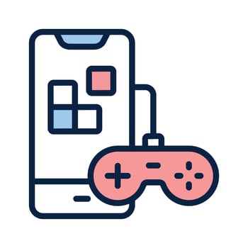 Mobile games design isolated on white background vector