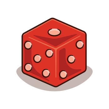 dice - cartoon illustration vector