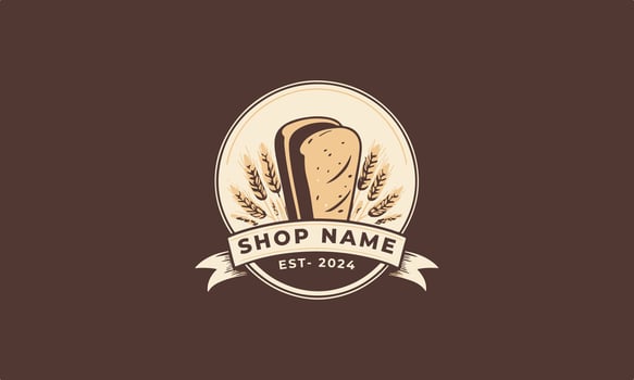 Modern bakery shop logo design for company, and business. minimalist eye catchy Illustration. vector