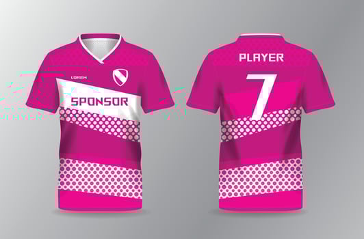 abstract pink white pattern jersey for sport apparel and team uniform shirt template vector