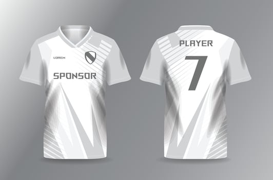 soft abstract white grayscale background sport jersey for football and soccer shirt template vector