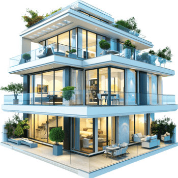 Penthouse isolate on transparency background png