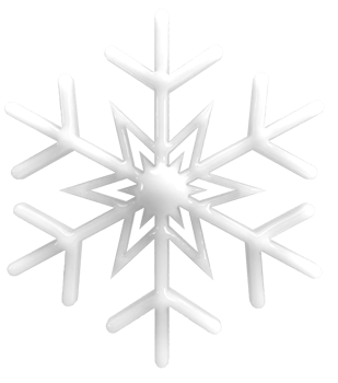 white snowflake 3d render png