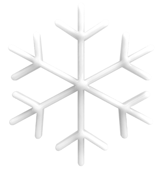 white snowflake 3d render png