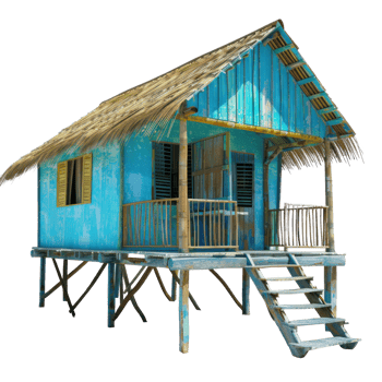 Beach House isolate on transparency background png