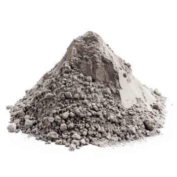 Cement dust pile isolate on transparency background png