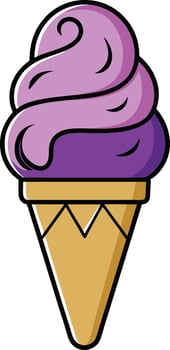 Happy Ice Cream Cartoon - Great for Summer and Party Designs vector