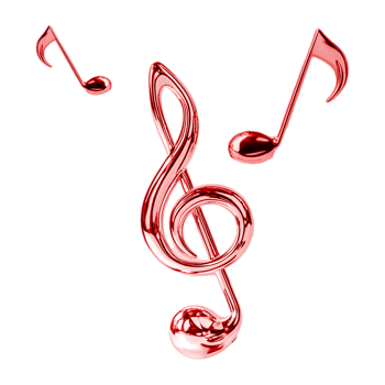 3d music notes png