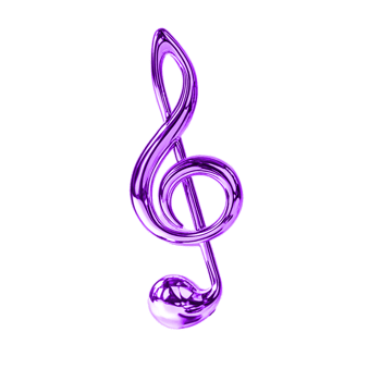 3d music notes png