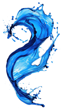 a blue splash of water on a curve shape bold lines stunning isolate on transparency background png