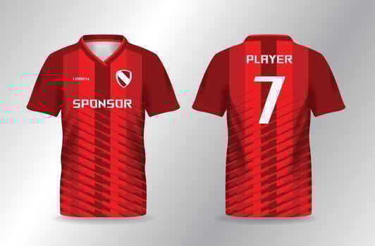 abstract red background for sport jersey mockup template vector