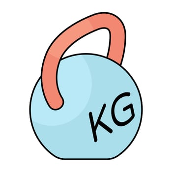 A trendy design of kettlebell vector