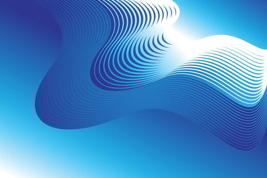 Abstract blue wave background with wavy lines vector