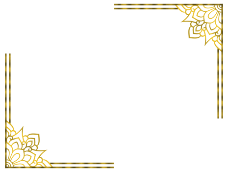 rame gold for text with flowers png