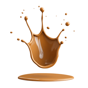 Chocolate splash isolated on transparent background, capturing the dynamic essence of liquid motion. png