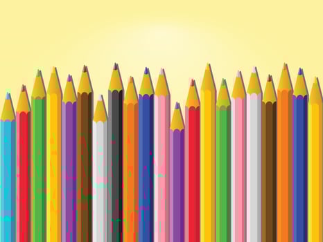 Colorful pencils background vector