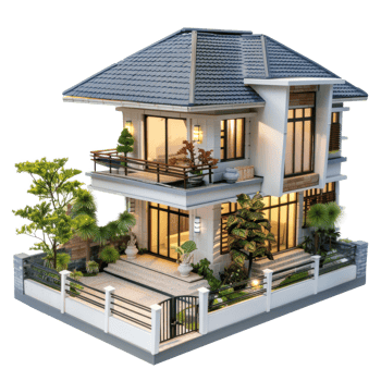 Villa isolate on transparency background png