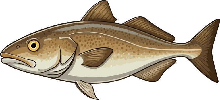Pacific Cod Fish Illustration png