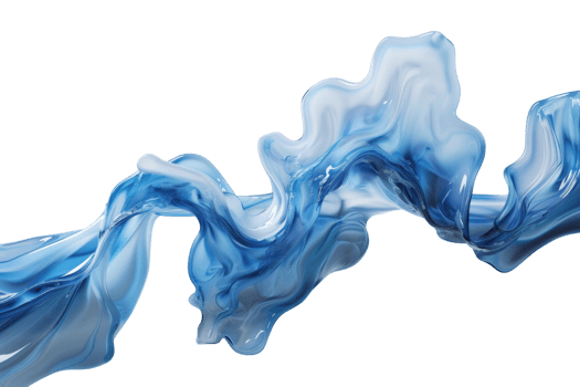 Abstract blue fluid wave creates a mesmerizing pattern, perfect for backgrounds, artistic projects, and digital designs. png