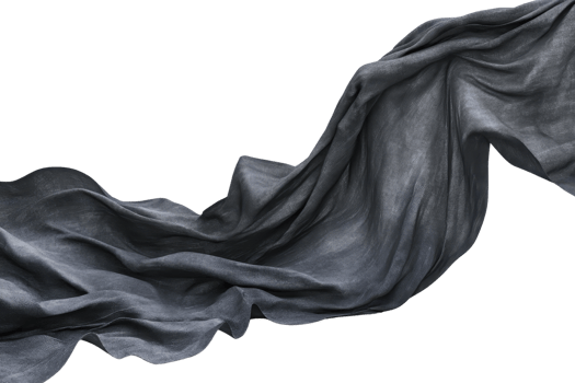 Flowing dark fabric wave isolated on transparent background. exuding elegance and movement, perfect for creative designs, invitations, and artistic projects. png