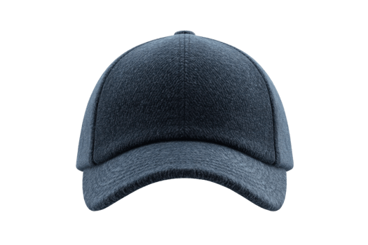 Front view of a plain black baseball cap with a curved brim. Perfect for casual wear, sports, and outdoor activities. png