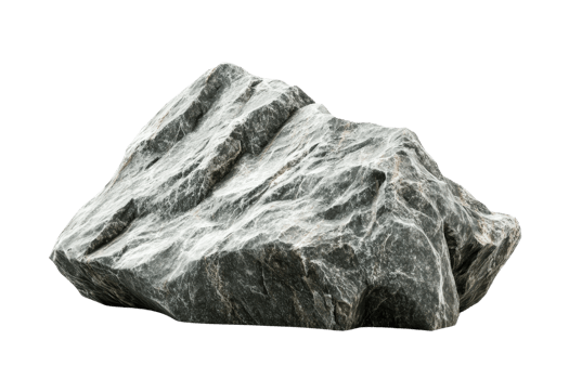 Large natural rock with rugged surface texture, ideal for nature, geology, or outdoor-themed stock photos and illustrations. png