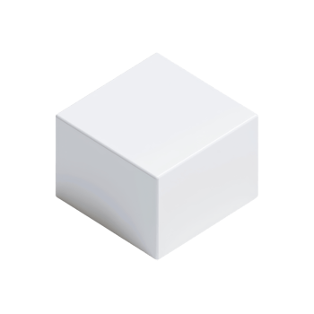 Minimalistic 3D illustration of a white cube on a clean background. Perfect for design, abstract, and futuristic projects. png