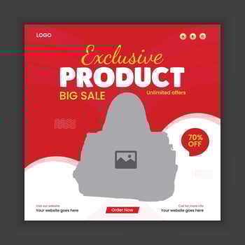 Exclusive product big sale banner for social media post banner design vector
