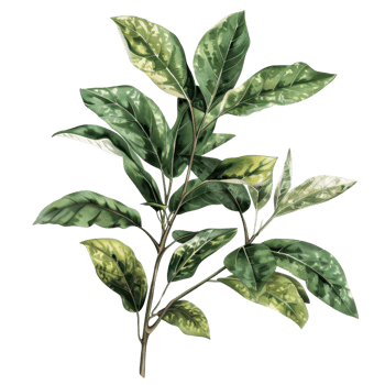 High-quality illustration of a green leafy plant, ideal for botanical designs, nature-themed projects, and educational use. png