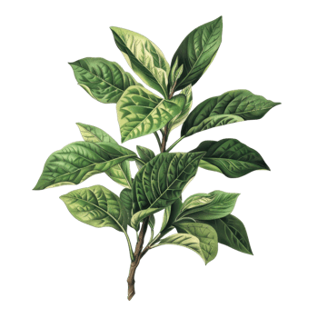 High-quality image of a green leafy plant with vibrant, healthy foliage. Perfect for botany, gardening, and nature themes. png