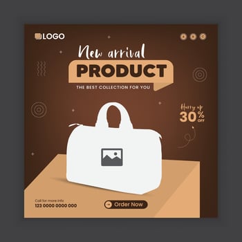 Big sale square banner design for women's bag sale social media post design vector