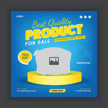 Best product sale social media post design or bag sale online post banner template vector