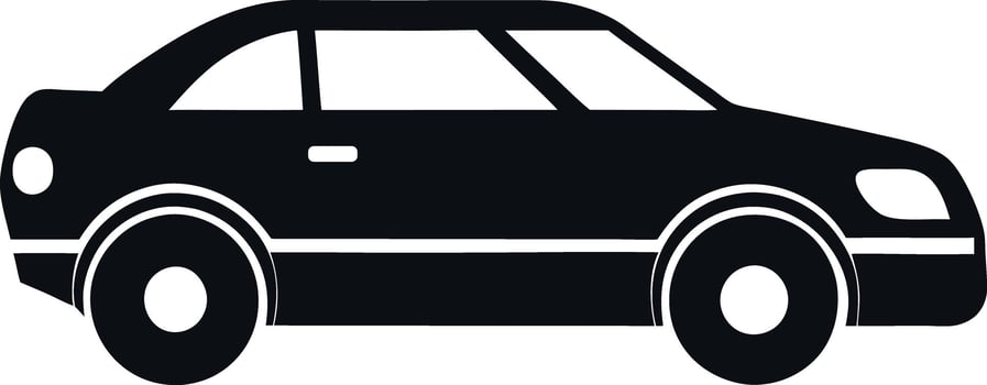 Car Silhouette isolated white background vector