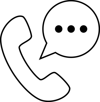 phone icon with bubble conversation for call center button 24h and customer service png