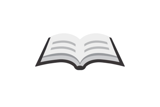 Illustration of an open book with white pages against a plain background. Perfect for educational and literary content. png