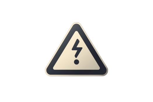 High voltage warning sign symbol isolated on transparent background. safety icon for electrical hazard caution. png