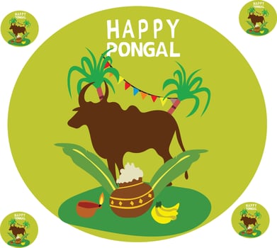 happy pongal vectors