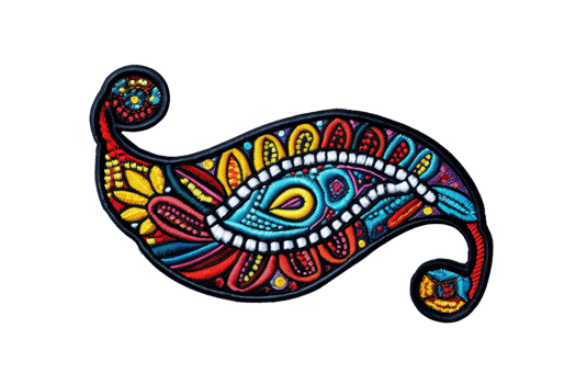 Colorful paisley mandala design with intricate patterns and vibrant colors, perfect for artistic and decorative use. png
